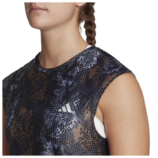 Adidas Γυναικεία αμάνικη μπλούζα Fast AOP Tee